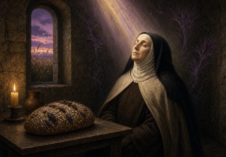 Santa Teresa de Jesús y pan de centeno.